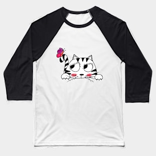 Yuna Cat | The Enchanting Butterfly Observer Baseball T-Shirt